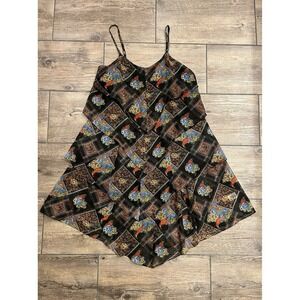 Free People Multi Color Floral Tiered Chiffon‎ Spaghetti Strap Dress Size 6
